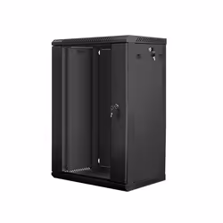 Lanberg WF01-6418-10B, Da parete, 18U, 60 kg, Lucchetti, Griglie, Gestione dei cavi ottimizzata