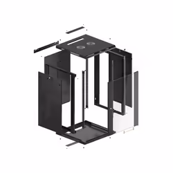 Lanberg WF01-6618-10B rack 18U Da parete Nero - Vista aggiuntiva 7