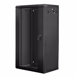 Lanberg WF01-6422-10B, Da parete, 22U, 60 kg, 31 kg, Nero
