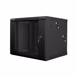 Lanberg WF02-6609-10B rack 9U Da parete Nero - Vista aggiuntiva 4