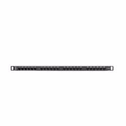 Lanberg PPU6-0024-B, RJ-45, Cat6, Nero, Metallo, Montaggio a rack, 0.5U