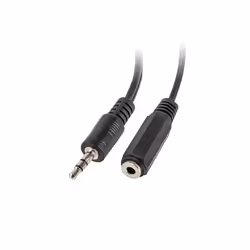 Lanberg AD-0024-BK, 3.5mm, Maschio, 2 x 3.5mm, Femmina, 0,1 m, Nero
