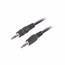 Lanberg CA-MJMJ-10CC-0020-BK, 3.5mm, Maschio, 3.5mm, Maschio, 2 m, Nero