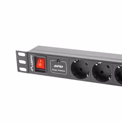 Lanberg PDU-07F-0200-IEC-BK unità di distribuzione dell'energia (PDU) 7 presa(e) AC 1U Nero - Vista aggiuntiva 4