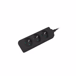 Lanberg PS0-03E-0300-BK prolunghe e multiple 3 m 3 presa(e) AC Interno Nero - Vista aggiuntiva 3