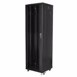 Lanberg FF01-6642-12B, Rack indipendenti, 42U, 800 kg, Lucchetti, Griglie, Piedini regolabili