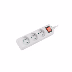 Lanberg PS1-03E-0300-W prolunghe e multiple 3 m 3 presa(e) AC Interno Bianco - Vista aggiuntiva 2