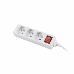 Lanberg PS1-03E-0300-W prolunghe e multiple 3 m 3 presa(e) AC Interno Bianco - Vista aggiuntiva 3