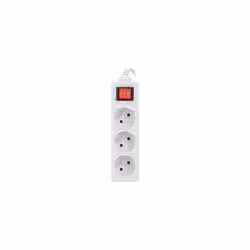 Lanberg PS1-03E-0300-W prolunghe e multiple 3 m 3 presa(e) AC Interno Bianco - Vista aggiuntiva 4