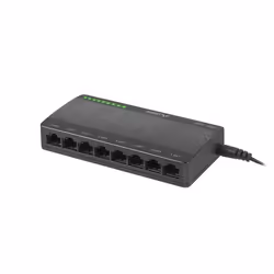 Lanberg DSP1-1008 switch di rete Non gestito Gigabit Ethernet (10/100/1000) Nero, Grigio - Vista aggiuntiva 3