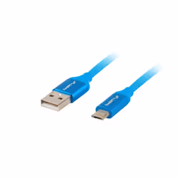 Lanberg CA-USBM-20CU-0010-BL, 1 m, Micro-USB A, USB A, USB 2.0, 0,48 Gbit/s, Blu
