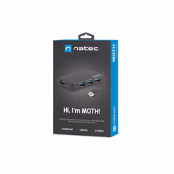 NATEC Moth USB 2.0 5000 Mbit/s Nero