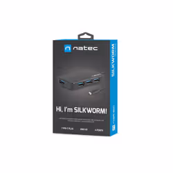 NATEC Silkworm USB 2.0 Type-C 5000 Mbit/s Nero - Vista aggiuntiva 3