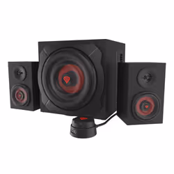 GENESIS Helium 610BT, 2.1 canali, 60 W, PC/PC portatile, Nero, Rosso, Legno, Cablato