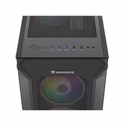 GENESIS Irid 505 ARGB Midi Tower Nero, Trasparente - Vista aggiuntiva 6