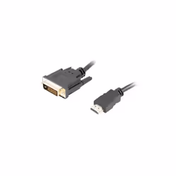 Lanberg CA-HDDV-20CU-0018-BK, 1,8 m, HDMI tipo A (Standard), DVI-D, Maschio, Maschio, Dritto