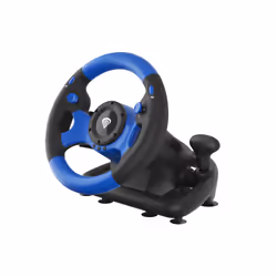 GENESIS Seaborg 350 Nero, Blu USB Sterzo + Pedali Nintendo Switch, PC, PlayStation 4, Playstation 3, Xbox 360, Xbox One, Xbox Series S, Xbox Series X - Vista aggiuntiva 4