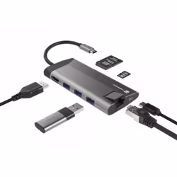 NATEC Fowler Plus USB tipo-C Nero, Grigio