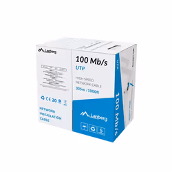 Lanberg LCU5-10CC-0305-B, 305 m, U/UTP (UTP), Blu