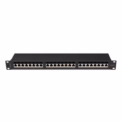 Lanberg PPSA-1024-B, Cat6a, F/UTP (FTP), Nero, ABS, Metallo, Montaggio a rack, 1U