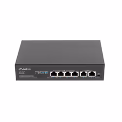 Lanberg RSFE-4P-2FE-60, Non gestito, Fast Ethernet (10/100), Supporto Power over Ethernet (PoE), Montaggio rack, 1U