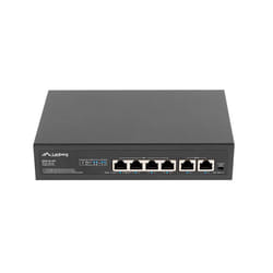 Lanberg RSFE-4P-2FE-60 switch di rete Non gestito Fast Ethernet (10/100) Supporto Power over Ethernet (PoE) 1U Nero