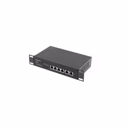 Lanberg RSFE-4P-2FE-60 switch di rete Non gestito Fast Ethernet (10/100) Supporto Power over Ethernet (PoE) 1U Nero