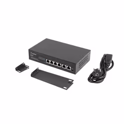 Lanberg RSFE-4P-2FE-60 switch di rete Non gestito Fast Ethernet (10/100) Supporto Power over Ethernet (PoE) 1U Nero - Vista aggiuntiva 4