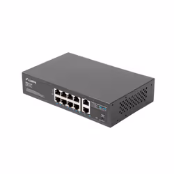 Lanberg RSFE-8P-2GE-120 switch di rete Non gestito Gigabit Ethernet (10/100/1000) Supporto Power over Ethernet (PoE) 1U Nero - Vista aggiuntiva 4