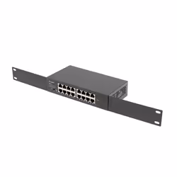 Lanberg RSGE-16 switch di rete Non gestito Gigabit Ethernet (10/100/1000) 1U Nero - Vista aggiuntiva 6