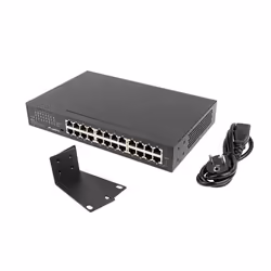 Lanberg RSGE-24 switch di rete Non gestito Gigabit Ethernet (10/100/1000) 1U Nero - Vista aggiuntiva 4