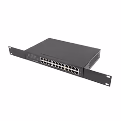 Lanberg RSGE-24 switch di rete Non gestito Gigabit Ethernet (10/100/1000) 1U Nero - Vista aggiuntiva 5