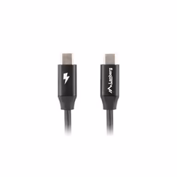 Lanberg CA-CMCM-40CU-0005-BK cavo USB USB 2.0 0,5 m USB C Nero - Vista aggiuntiva 2
