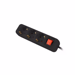 Lanberg PS1-03F-0150-BK prolunghe e multiple 1,5 m 3 presa(e) AC Interno Nero