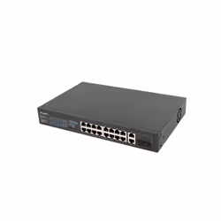 Lanberg RSFE-16P-2C-150 switch di rete Non gestito Gigabit Ethernet (10/100/1000) Supporto Power over Ethernet (PoE) 1U Nero - Vista aggiuntiva 4