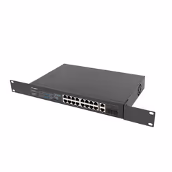 Lanberg RSFE-16P-2C-250 switch di rete Non gestito Gigabit Ethernet (10/100/1000) Supporto Power over Ethernet (PoE) 1U Nero - Vista aggiuntiva 6