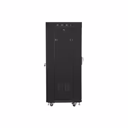 Lanberg free standing rack 19inch cabinet 27U 600x600 glass door LCD flat pack black Rack indipendenti - Vista aggiuntiva 5