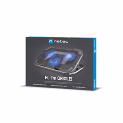 NATEC Oriole base di raffreddamento per laptop 43,9 cm (17.3") 1280 Giri/min Nero - Vista aggiuntiva 2