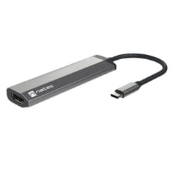NATEC Fowler Slim Cablato USB 3.2 Gen 1 (3.1 Gen 1) Type-C Nero, Cromo