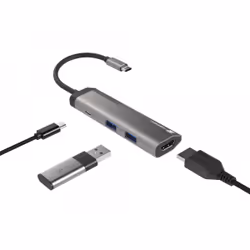NATEC Fowler Slim Cablato USB 3.2 Gen 1 (3.1 Gen 1) Type-C Nero, Cromo