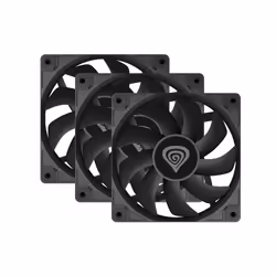 NATEC Oxal 120 Case per computer Ventilatore 12 cm Nero 3 pz