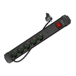 Lanberg SP1-05F-0150-BK prolunghe e multiple 1,5 m 5 presa(e) AC Interno Nero