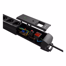 Lanberg SP1-05F-0300-BK prolunghe e multiple 3 m 5 presa(e) AC Interno Nero - Vista aggiuntiva 4