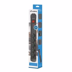 Lanberg SP1-05F-0300-BK prolunghe e multiple 3 m 5 presa(e) AC Interno Nero - Vista aggiuntiva 7