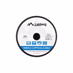 Lanberg CA-HDMI-30FB-0100-BK, 10 m, HDMI tipo A (Standard), HDMI tipo A (Standard), 48 Gbit/s, Nero