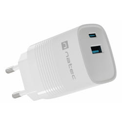 NATEC NUC-2140 Caricabatterie per dispositivi mobili Universale Bianco AC Ricarica rapida Interno