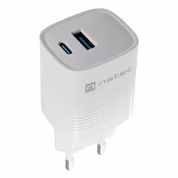 NATEC NUC-2140 Caricabatterie per dispositivi mobili Universale Bianco AC Ricarica rapida Interno