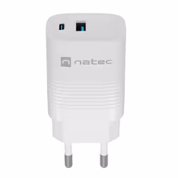 NATEC NUC-2140 Caricabatterie per dispositivi mobili Universale Bianco AC Ricarica rapida Interno