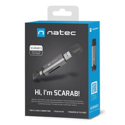NATEC NCZ-2262 lettore di schede USB 3.1 Interno Nero, Grigio scuro