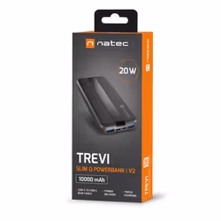 NATEC TREVI SLIM Q V2 Polimeri di litio (LiPo) 10000 mAh Nero - Vista aggiuntiva 7